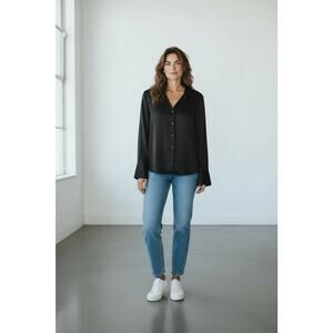 NWT Nic+Zoe Black Onyx Button Up Blouse - Size M ($148)